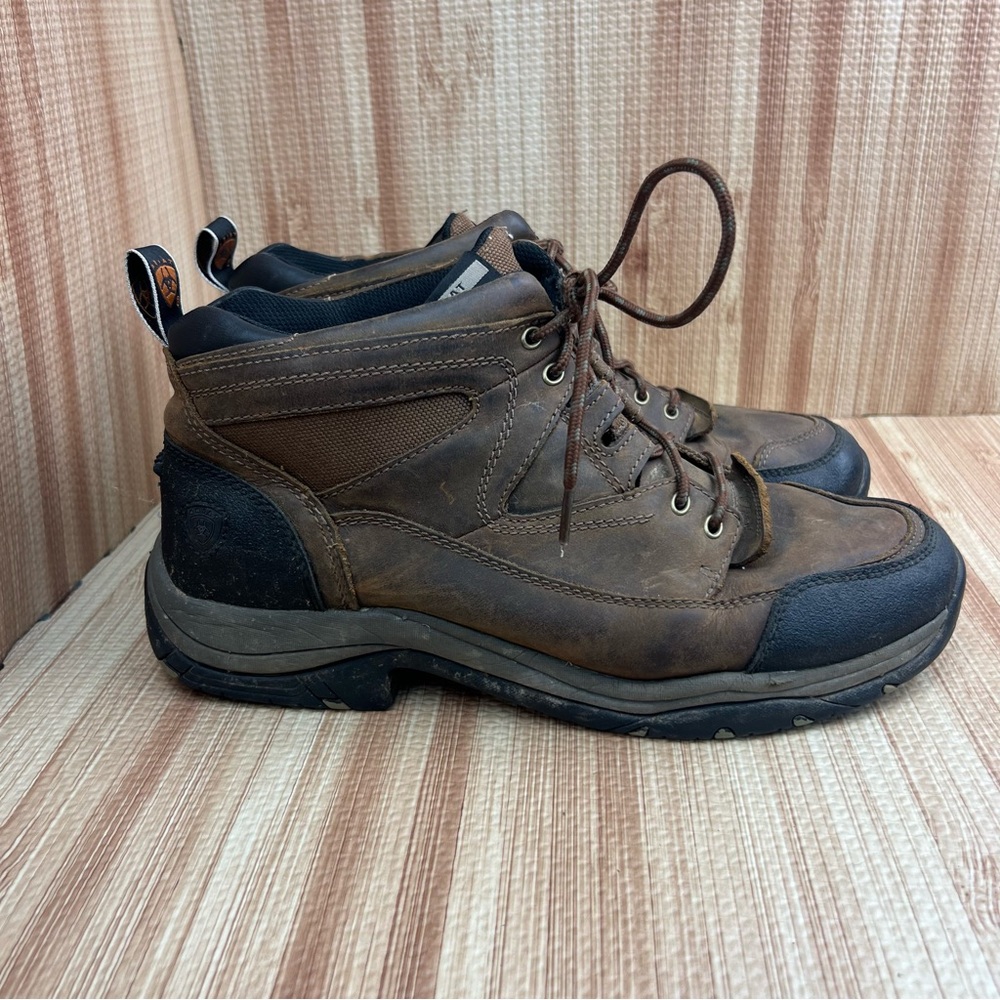 Ariat Shoes Mens Size 11EE ATS Terrain 10002182 Brown Leather Hiking Boots - Picture 1 of 11